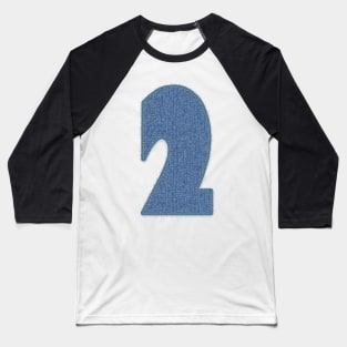 Number Two Blue Denim Baseball T-Shirt